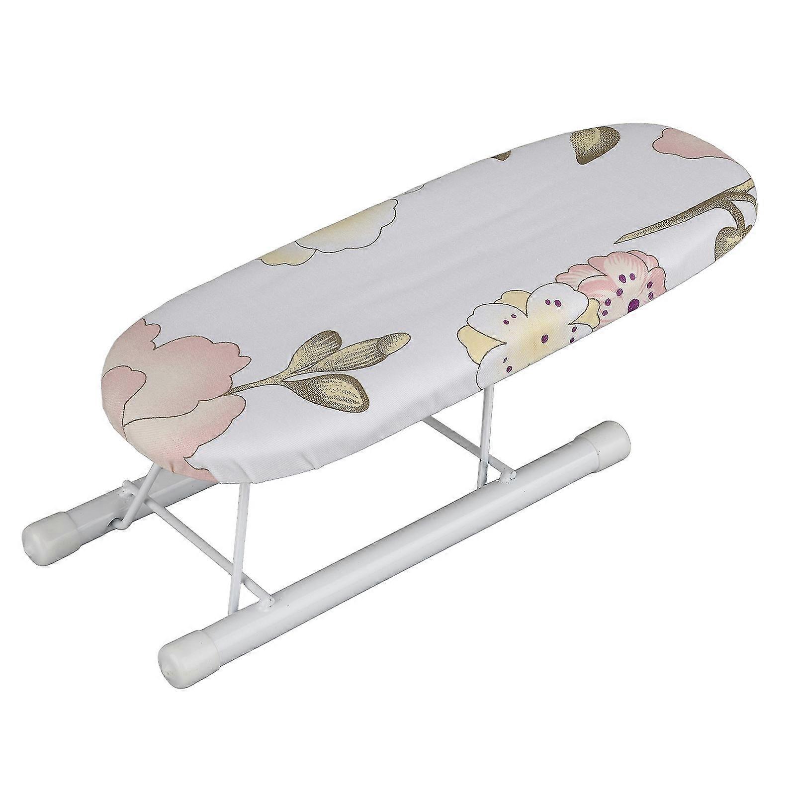 Foldable Mini Ironing Board - Space Saving, Sleeve and Collar Handling Table for Home and Travel (Peony)
