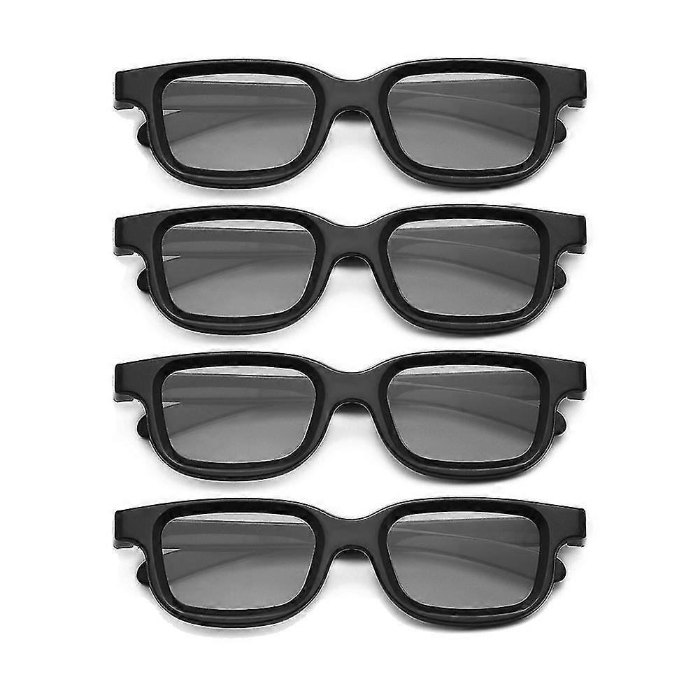 4pcs Polarized Passive 3d Glasses For 3d Tv Real 3d Cinemas For 3d Gaming And Tv Frame