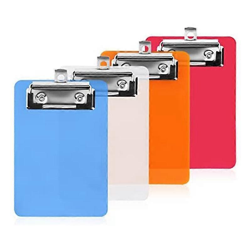 4inch x 6inch Mini Clipboard, 4Pcs Small Clipboards, Clip Board Notepads Clipboard, Memo Size Pocke