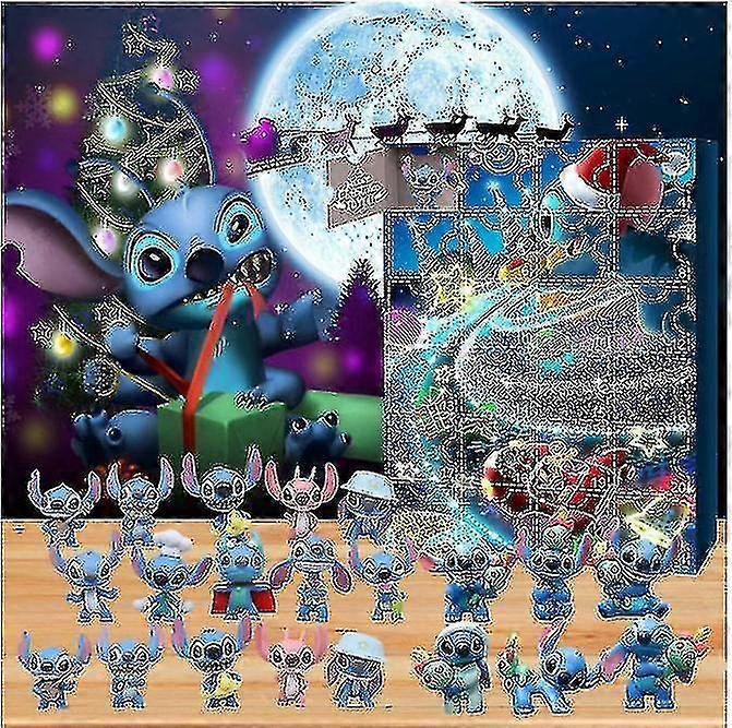 Popular Advent Calendarnew Stitch Lilo And Stitch Christmas Advent Calendar Blind Box 24 Halloween Countdown Anime Blind Boxpopular Advent Calendar Zx