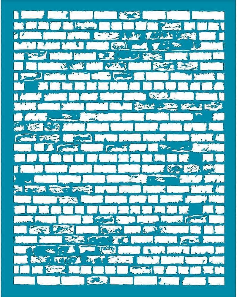 4x5 Inch Brick Wall Pattern Clay Stencils Brick Silk Screen for Polymer Silk Screen Stencils Stone Wall Mesh Transfer Stencils Vintage Theme Mesh Sten