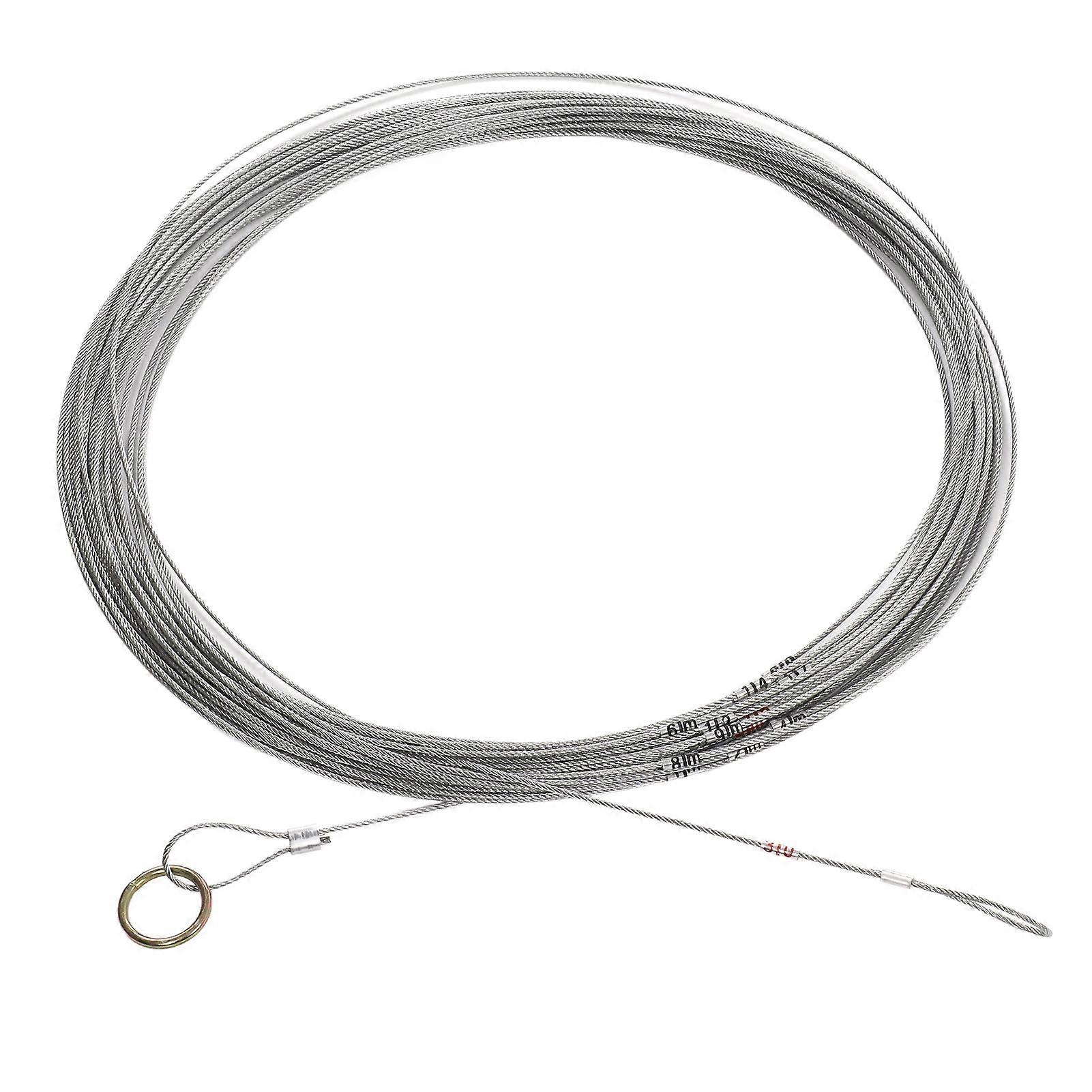 Steel Wire Measuring Rope Good Flexibility Sturdy Steel Rope Measuring Cord with Scale for Well Construction 70m/229.7ft