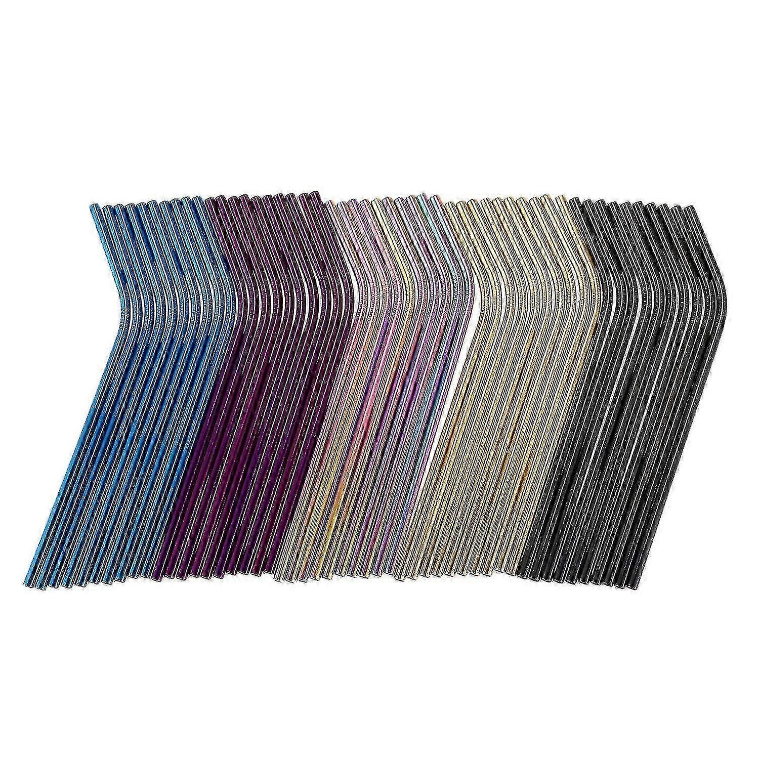 50 Mat Grade rustfritt stål halm rør voksen rustfritt stål farge metall halm