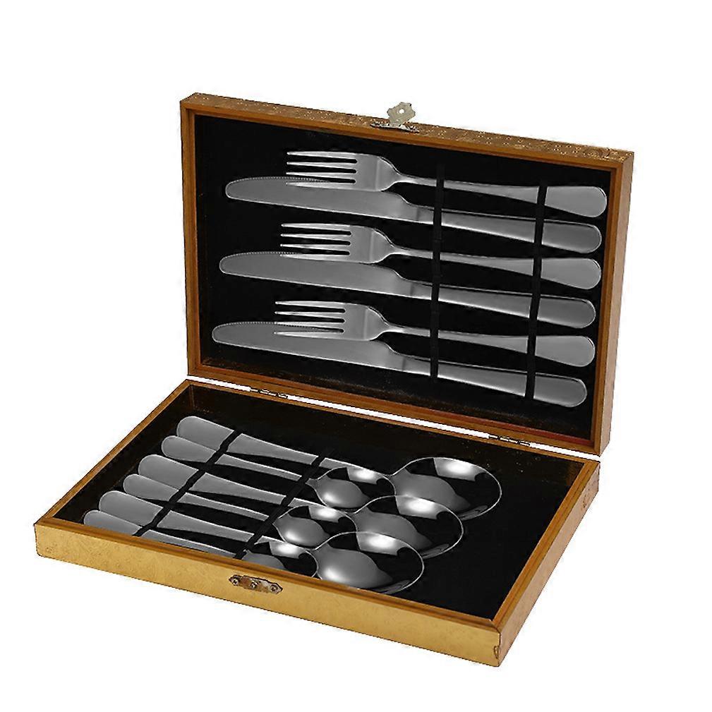 12pcs Cutlery Set Tableware Tableware Spoons Fork Knives Stainless Steel