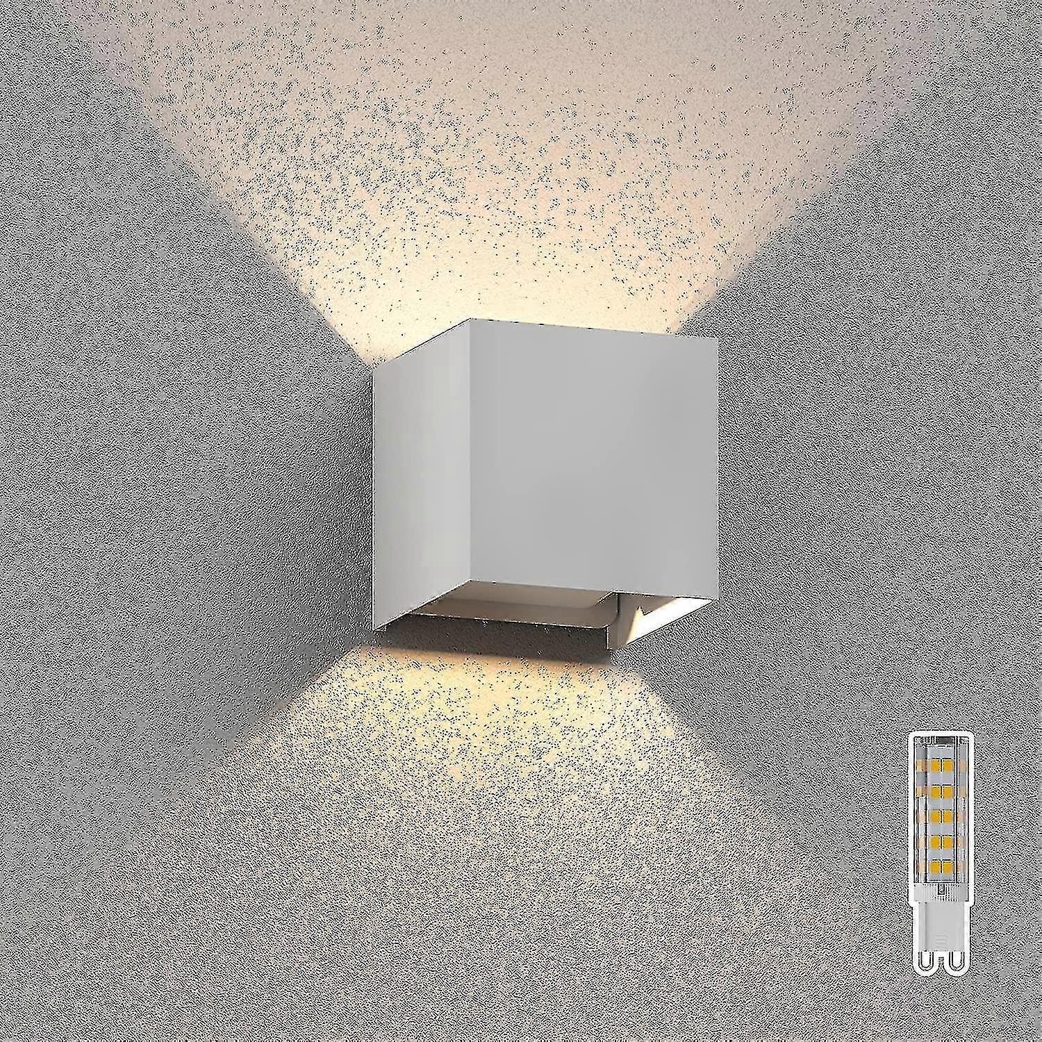 Cubel Wall Light For Outdoor Use,up &downlight,warm White(10w)
