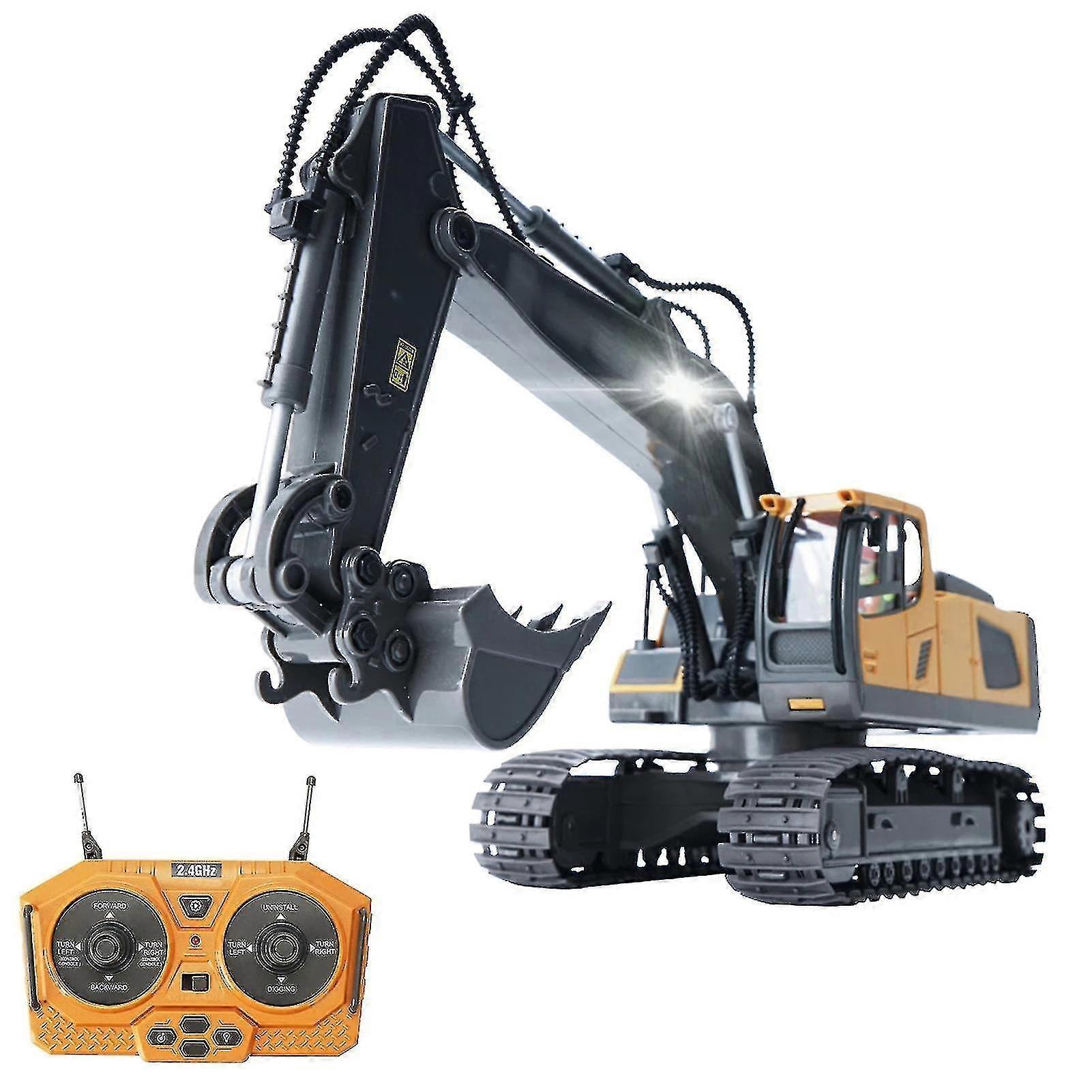thumbnail image 2 of 2.4GHz 11CH RC Excavator & Bulldozer | 1:24 Scale Alloy Construction Toy 2 of 6