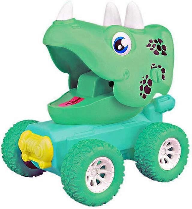 KATEA Dinosaur Toy, Press & Go bil Leksak Push and go Dino Leksak bil för 2 3 4 5 år gamla pojkar flickor barn leksak (hjul färg slumpmässig)