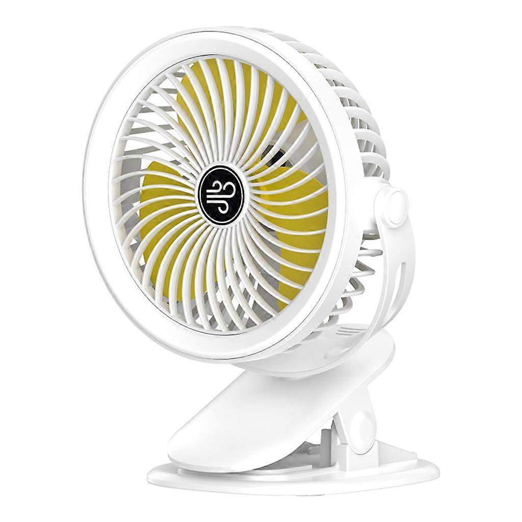 Rechargeable Camping Fan with LED Light Versatile Mounting Option Low Noise