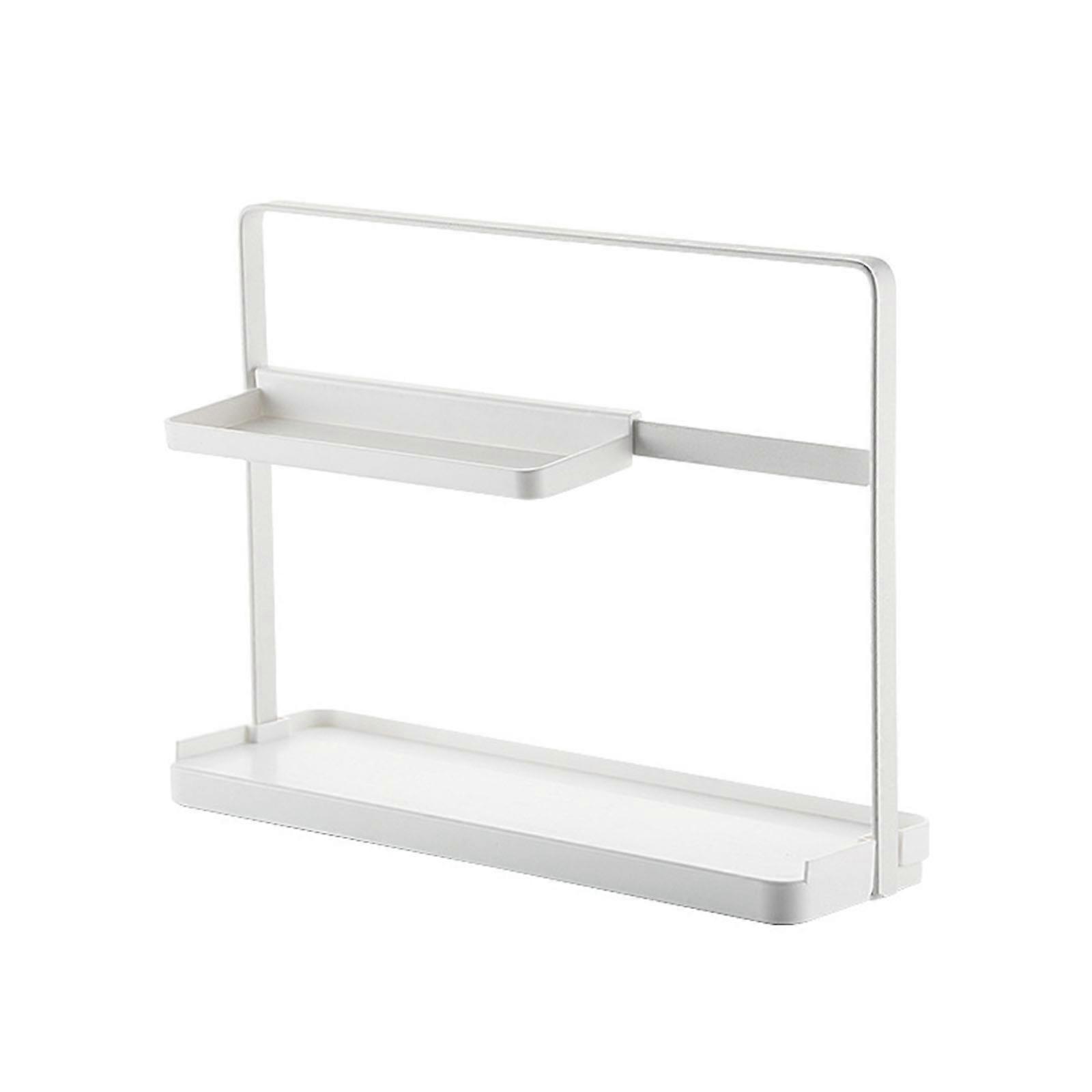 Double Layer Spice Holder with Storage Tray Seasoning Bottle Sauce Container