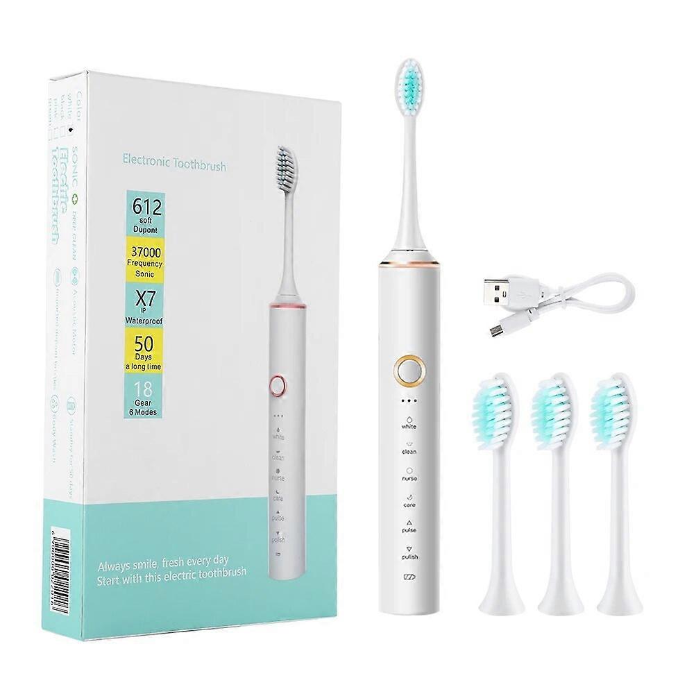 New Sonic Electric Toothbrush Portable USB Rechargeable Waterproof Tooth Brush Whitening and Cleaning Instrument 2 Minutes Timer