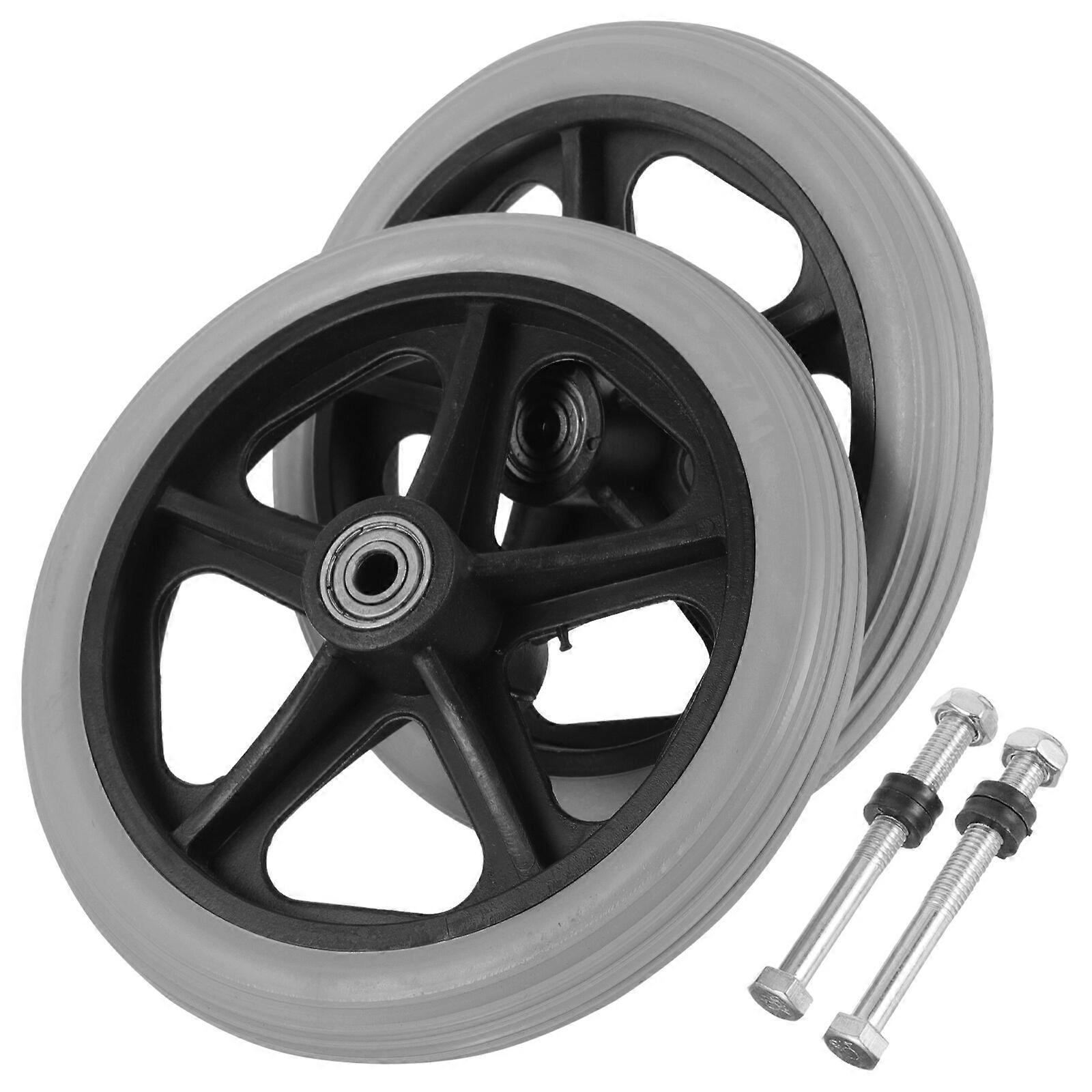 2Pcs Rollstuhlräder Kleine Vorderräder Universalradersatz für Rollstühle