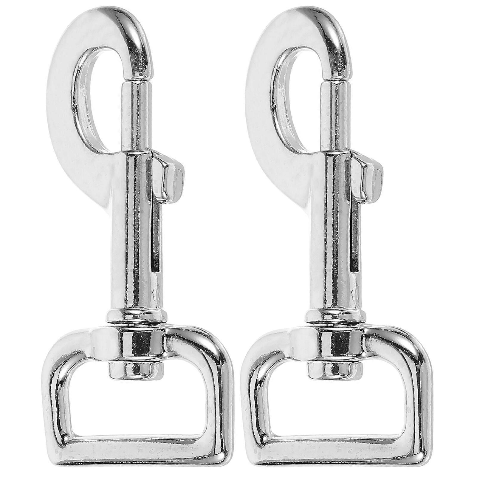 2pcs Swivel Snap Hooks Metal Dog Leash Clasp Pet Chain Connector Buckle for Linking