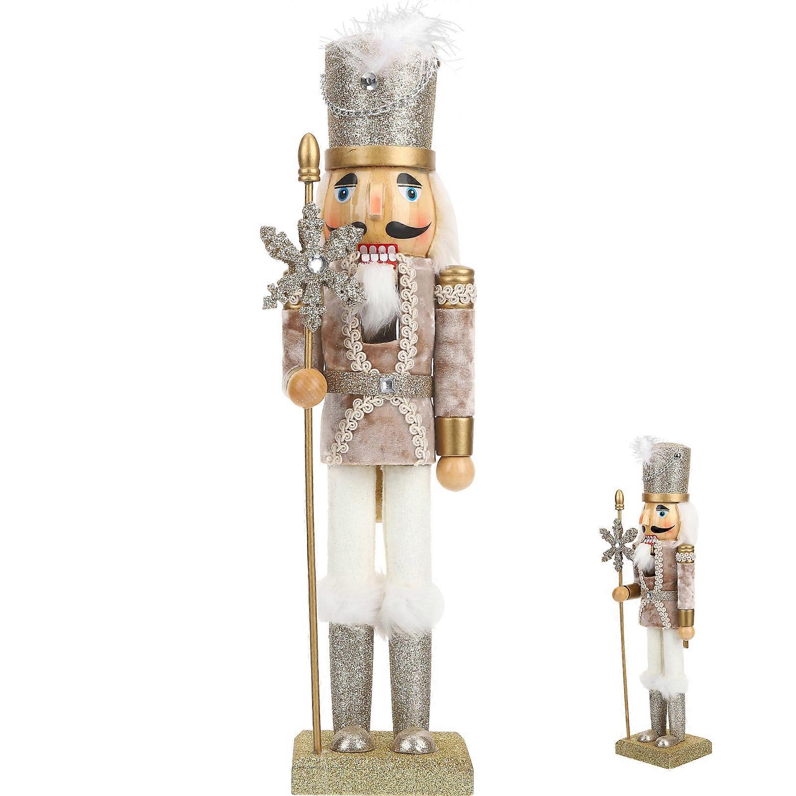 Christmas Nutcracker Decor Xmas Wooden Nutcracker Christmas Tabletop Ornament