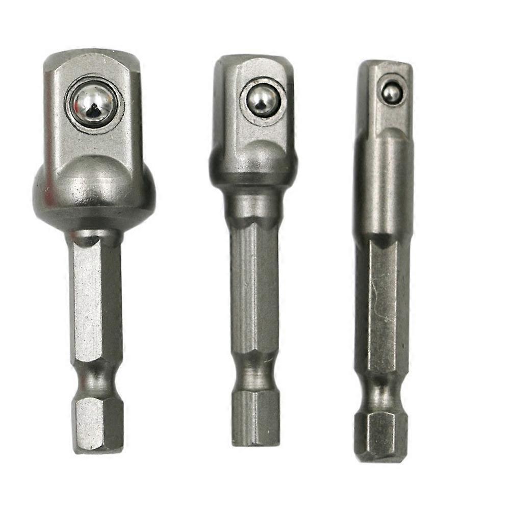 3 PCS Power Adapter Hex Drill Bits Socket Adapter Set Square Impact Socket Extension Connector