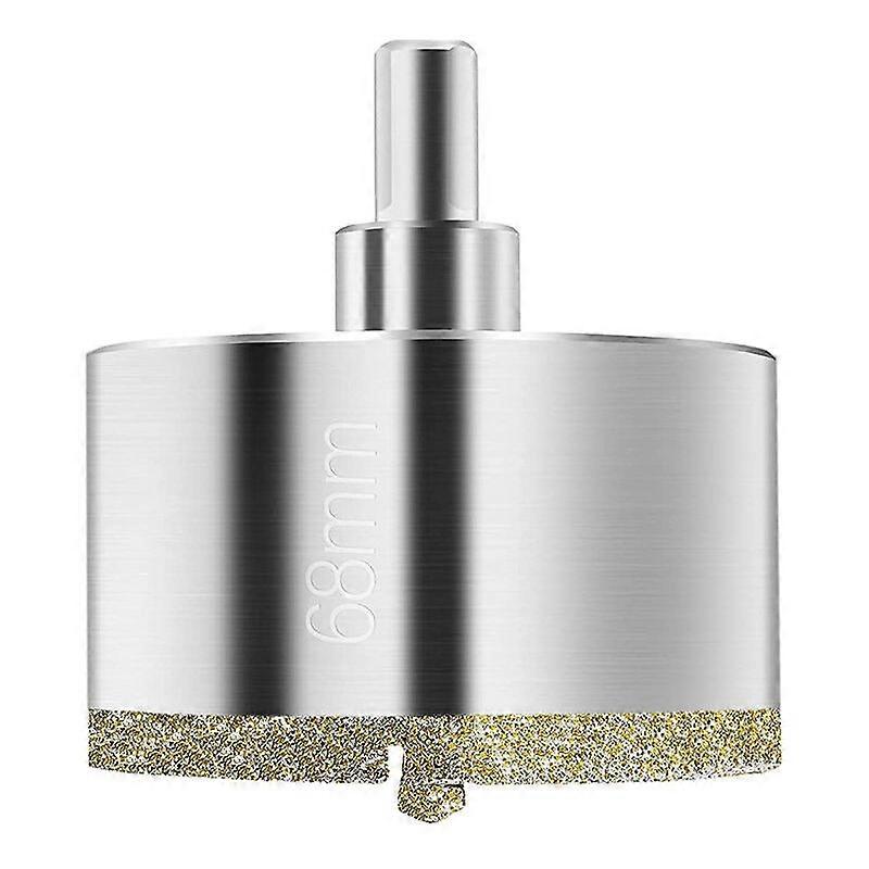 منشار ثقب الماس 68 مم ، مثقاب الماس مع مثقاب دليل مركزي ، منشار ثقب البلاط مع طلاء سطح الماس لقطع الزجاج ، البلاط ، السيراميك ، مارس