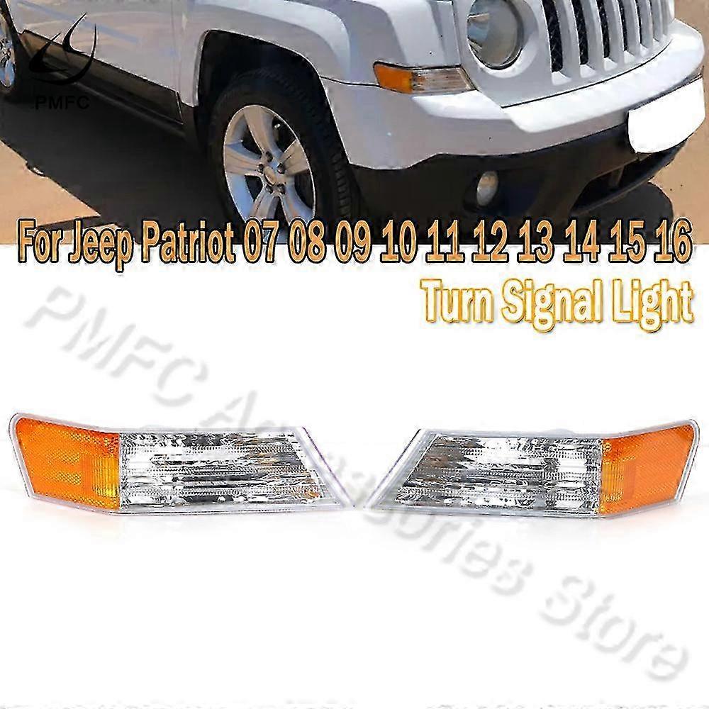 For Jeep Patriot 2007 2008 2009 2010 2011 2012 2013 2014 2015 2016 Turn Lamp Without Bulb Front Bumper Turn Signal Light