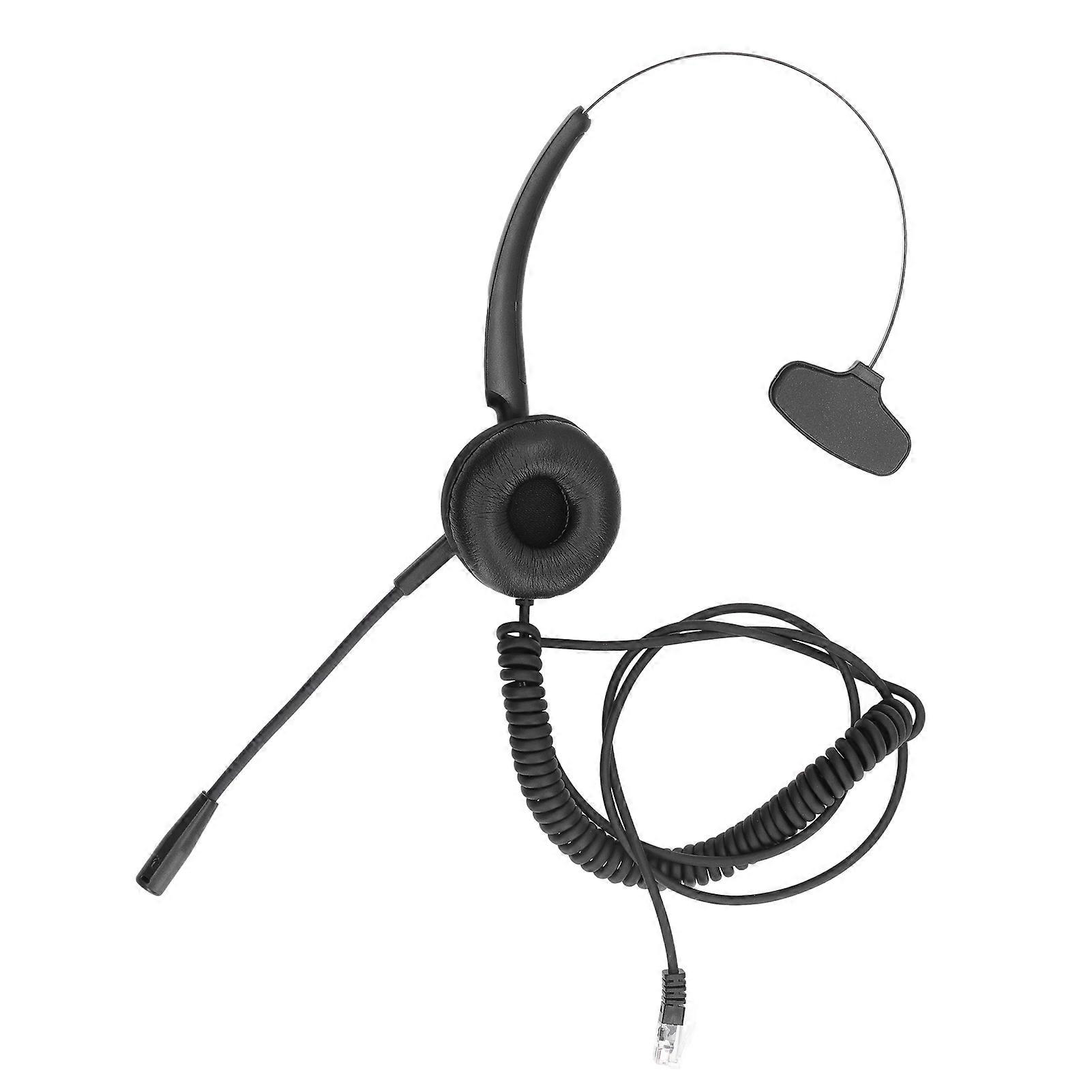 Traffic Headset Noise Reduction Ergonomic Adjustable Ultra Clear Call Plug and Play RJ9 Headset with Microphone