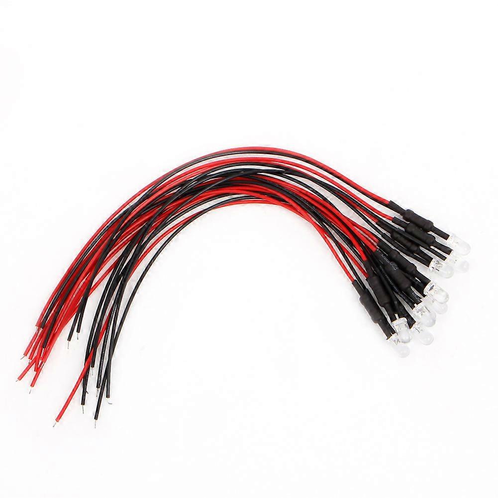 10 Pack for DC 12V 18cm 5mm Pre Wired LED Lamp Light Bulb Emitting Diode Signal