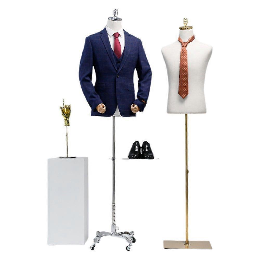 Herre Model Rekvisitter Halv Heldækkende Dragt Model Hylde Display Stativ Tøj Butik Vindue Herre Dummy Model 1stk