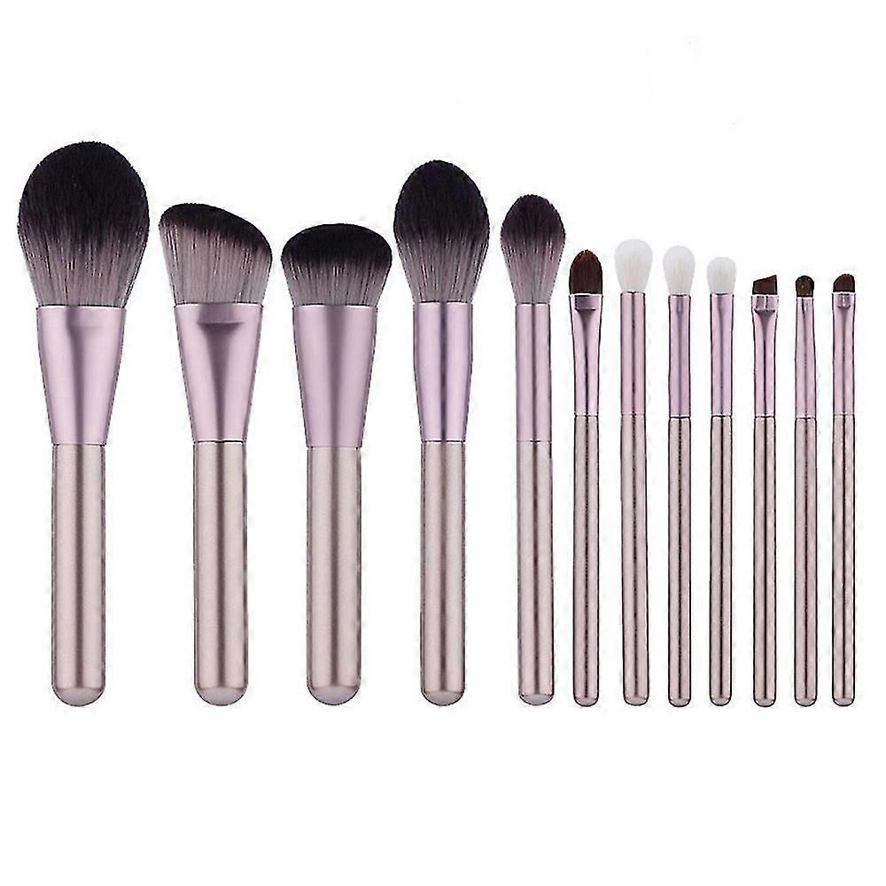 Makeup Brush Set - 12pcs Makeup Brushes, Blush Contour Angled Eyeshadow Shader Concealer Eyebrow Brush Dual-end Brush