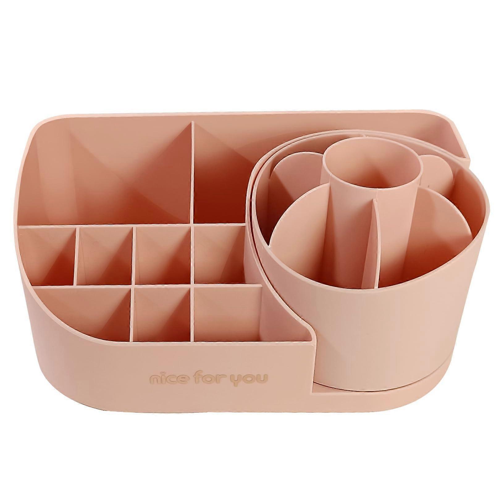 Spinning Makeup Organizer 360° Rotating Cosmetic Display Holder with 17 Slots for Easy Access and Storage