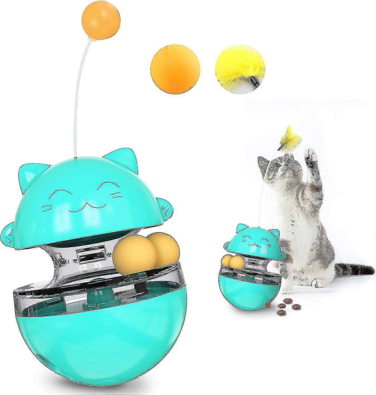 Uta Jouet interactif pour chat distributeur automatique de nourriture pour chat boule de puzzle 4 en