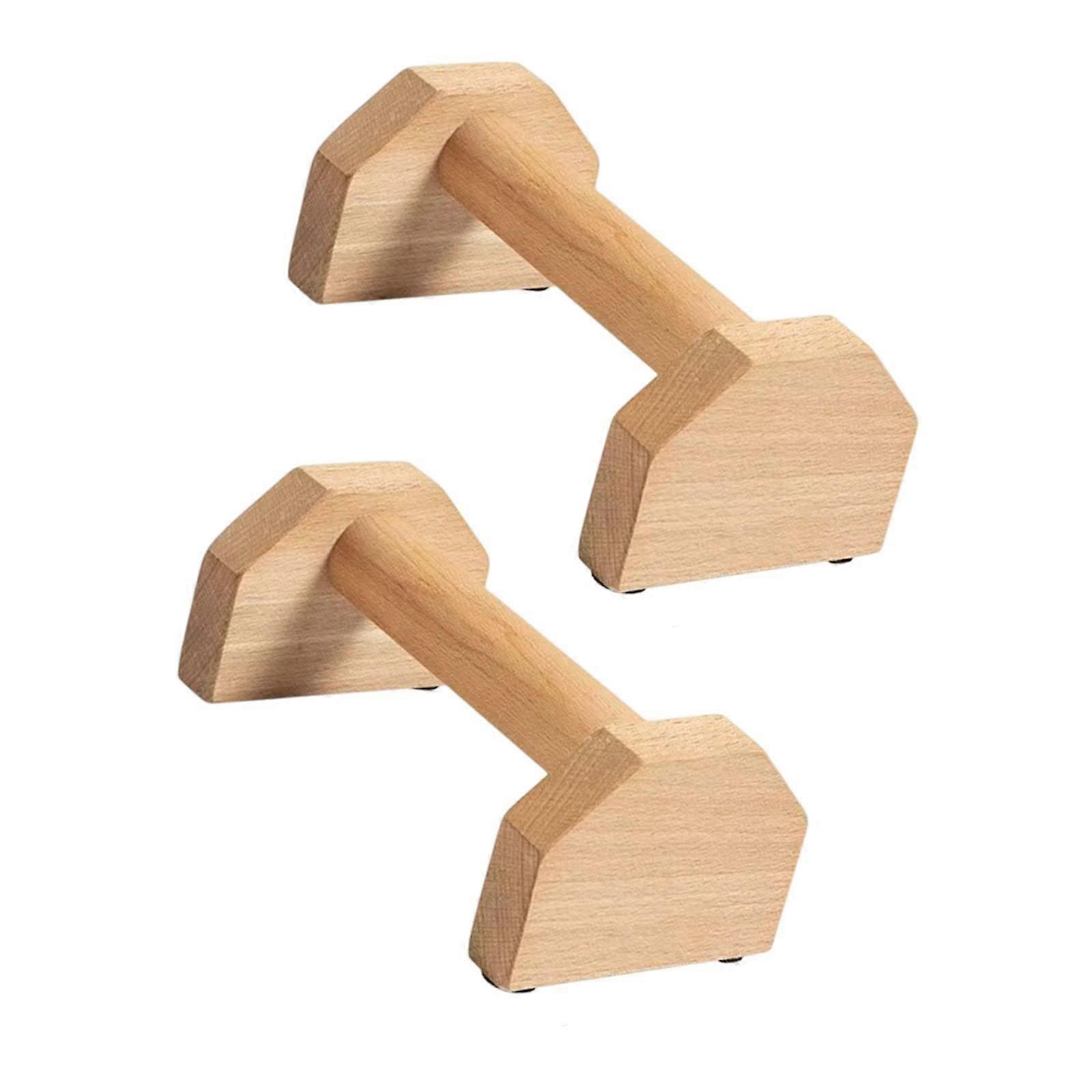 2x حوامل تمرين رياضي تدعم متوازيات خشبية مريحة للصالة الرياضية S