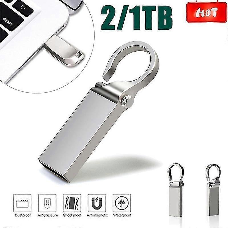 Usb 3.0 2/1tb Flash Drive Data Memory Storage Flash Disk Stick 1TB Silver