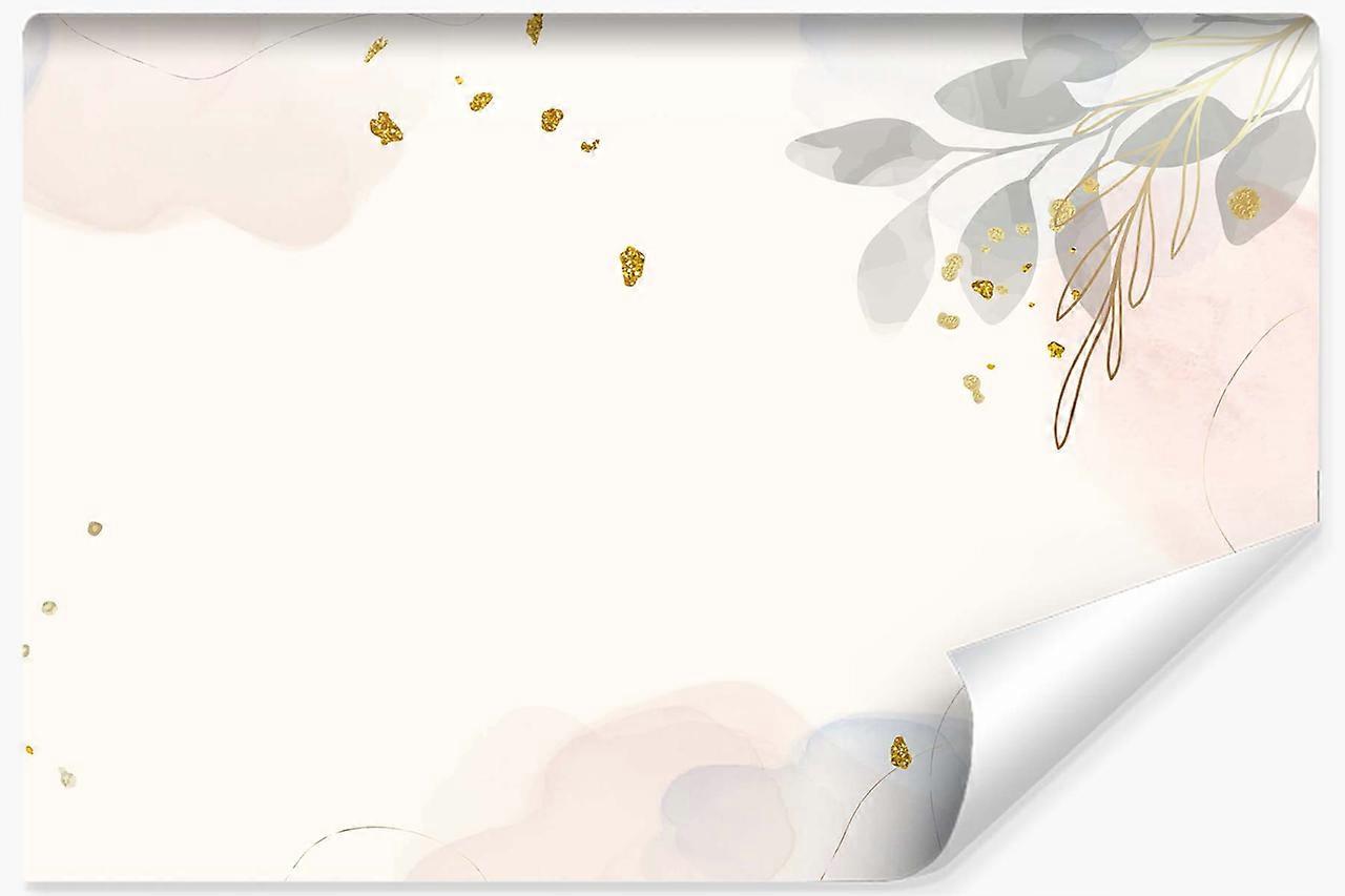 Quarto mural de parede aquarela deixa estilo boho