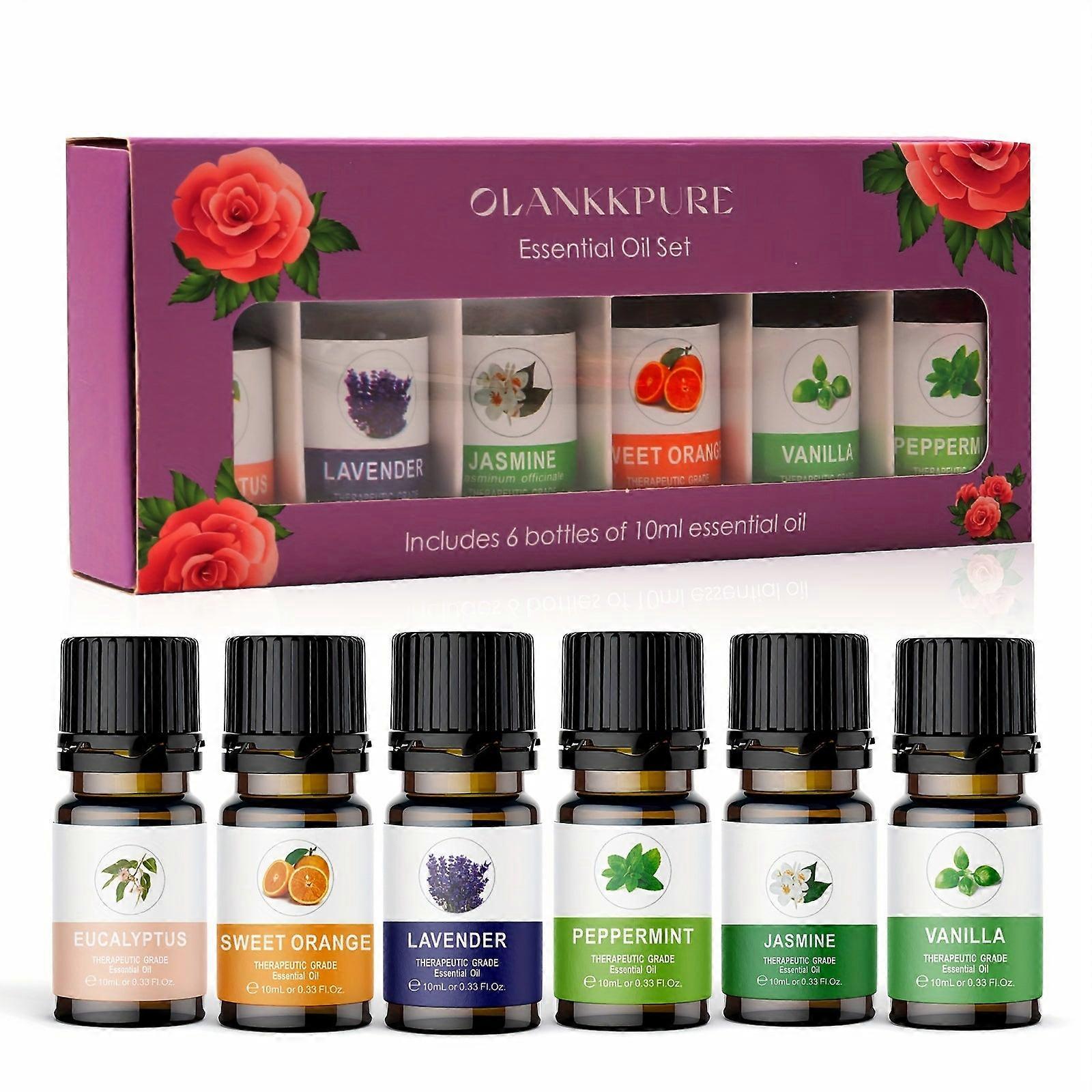 Nnetm Aromatherapy Glass Bottles Essential Oil Set Of 6