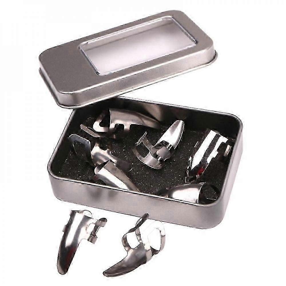 8pcs διευθετήσιμο Plectrum αντίχειρων δακτύλων μετάλλων για το μπάσο κιθάρας Fingerstyle TPB
