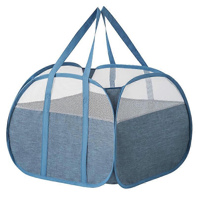 Collapsible 90L Laundry Basket with Handles, Durable Fabric, Space-Saving Design, Lightweight and Portable