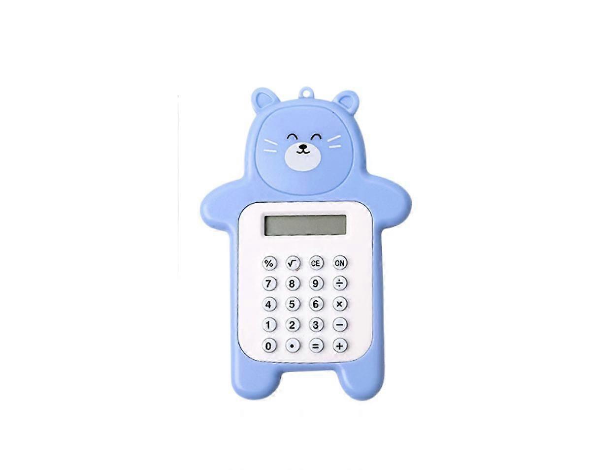 Mini Calculator,Student Pocket Calculator with Candy Color,Portable Cute Cookies Style Key Chain Calculator,(Blue)
