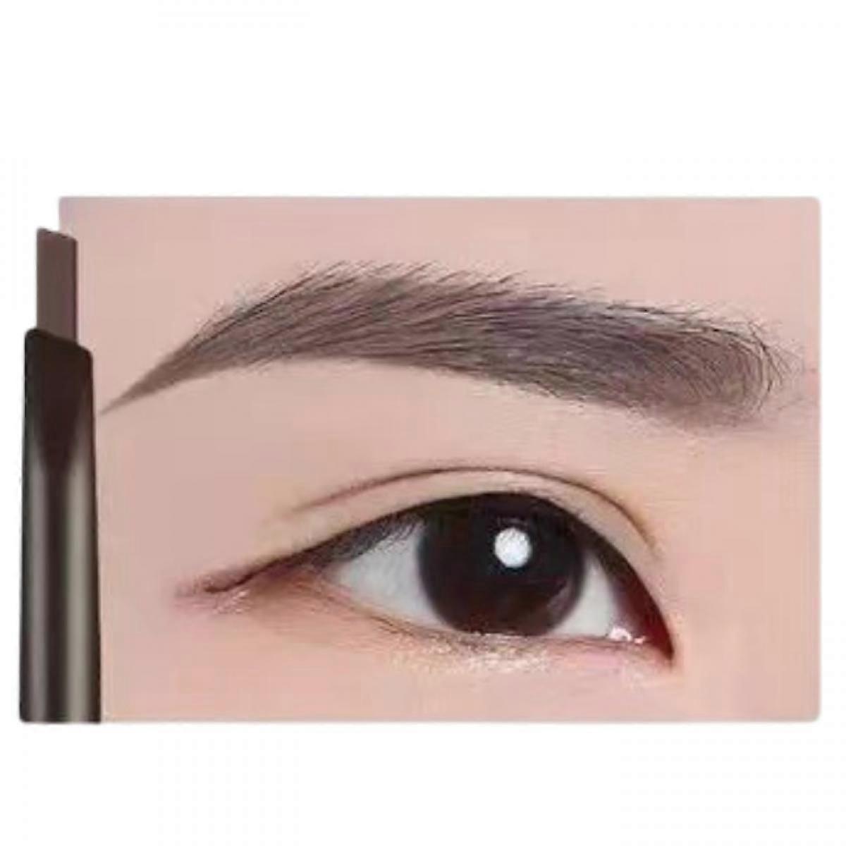 Eyebrow Pencil in Teardrop Tip w/ Spoolie Brush, Dual Ended Eyebrow Pen - Long Lasting Natural Fills and Defines Brow Tint
