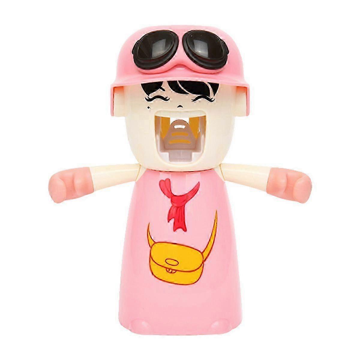 Kids Toothbrush Holder & Auto Toothpaste Dispenser Set