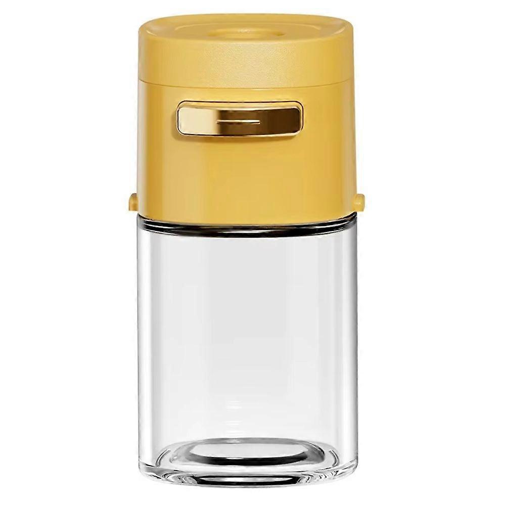 180ml Glass Salt Shaker with Press-Type Control, Sealed Seasoning Jar for Kitchen Use, Easy to Clea