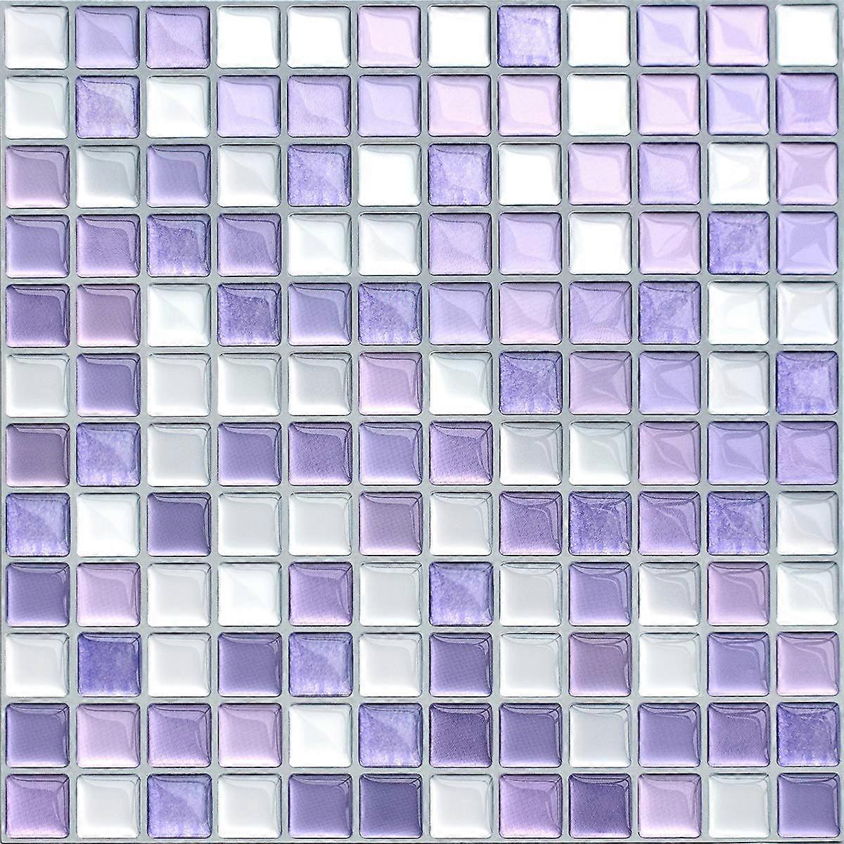 4 Pack 3D Mosaic Stickers for Kitchen and Home Wall Decoration - Colorful, Durable, Easy to Apply, 12x12 Inches