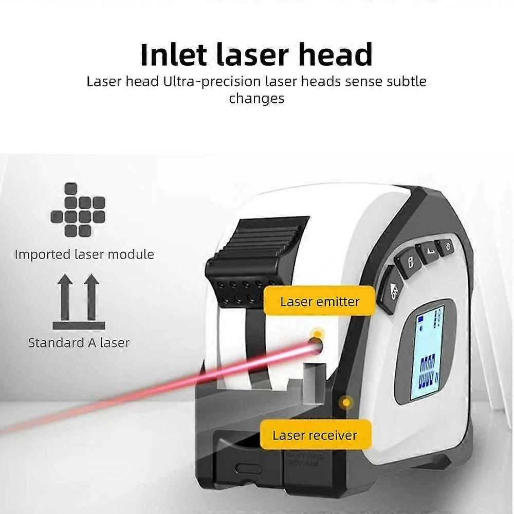 2 in 1 Digital Tape Measure with 130ft/40m Laser Distance Meter 16ft/5m Retractable AutoLock Measuring Tape Portable Electronic Tape Measure with LCD
