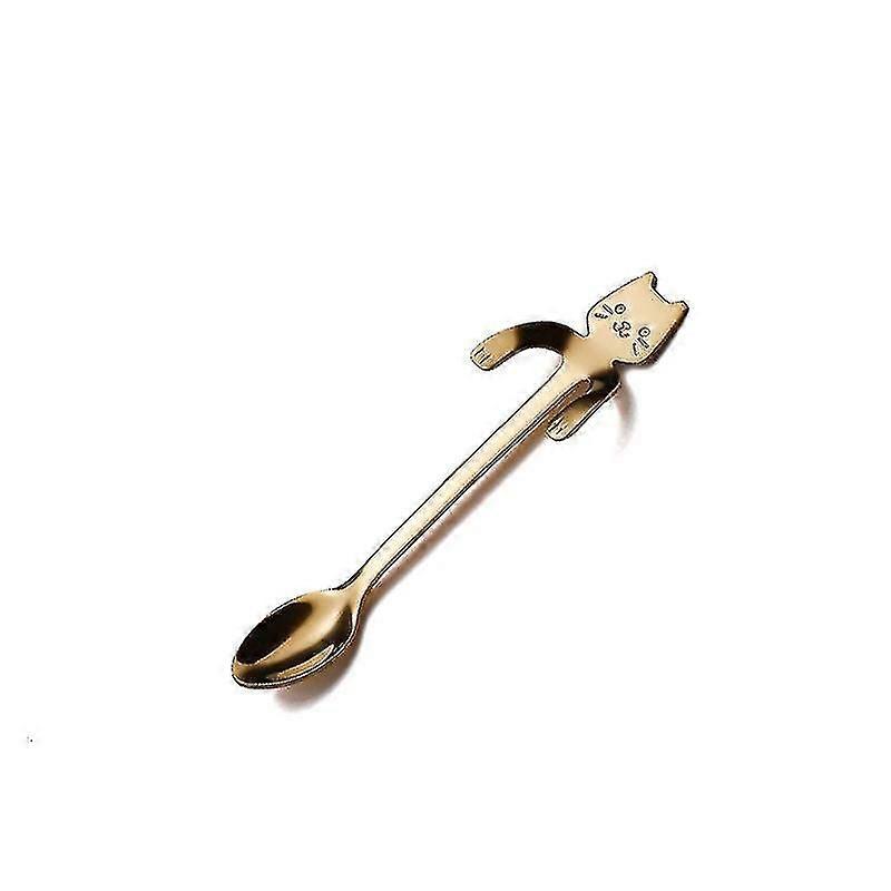 11.5cm الفولاذ المقاوم للصدأ القط ملعقة تعيين أدوات المائدة اكسسوارات المطبخ