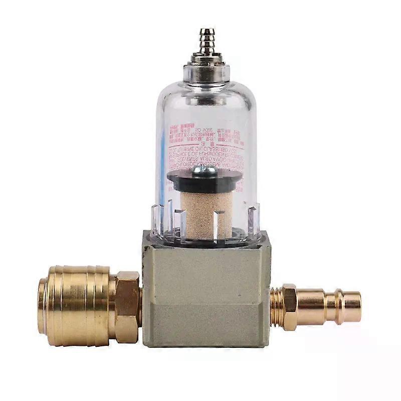 1Pc Durable Oil Water Separator Filter Compressed Air Filter Including 1/4 Inch Quick Coupling For The Compressor Tool