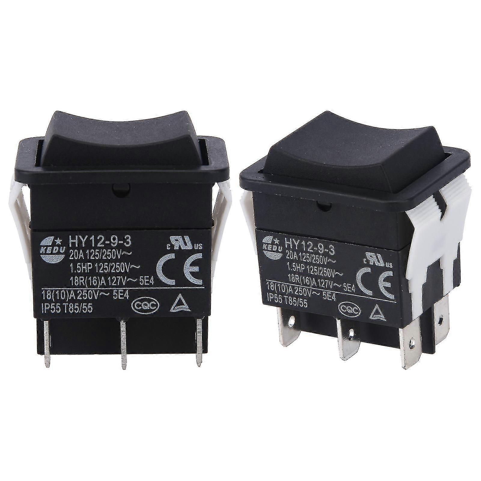 HY12-9-3 Liten Industrial On Off Safe Arc Single Pole Rocker Switch trykknapp