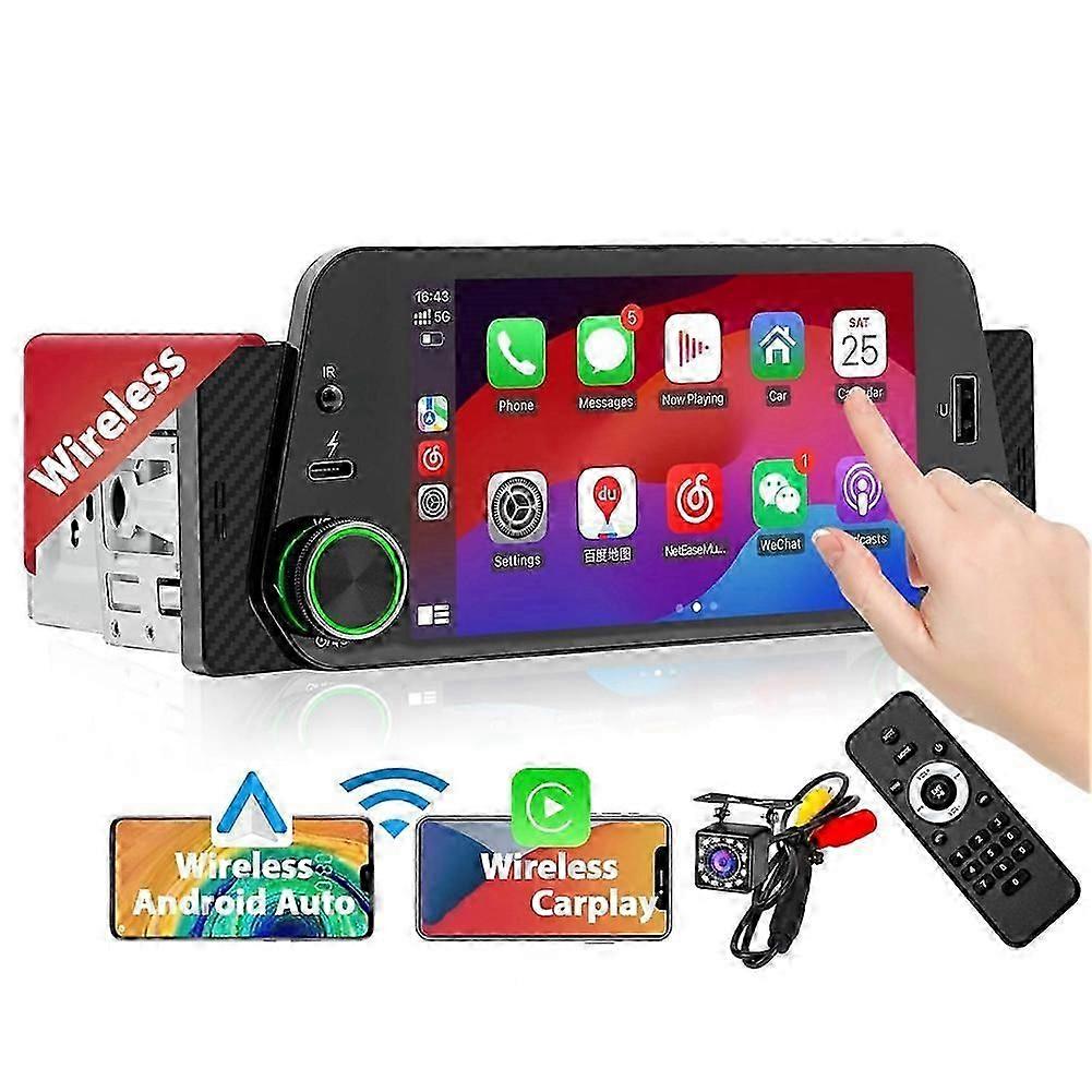 Autoradio singolo Din con Carplay wireless / android auto, radio touchscreen, bluetooth, backup è arrivato