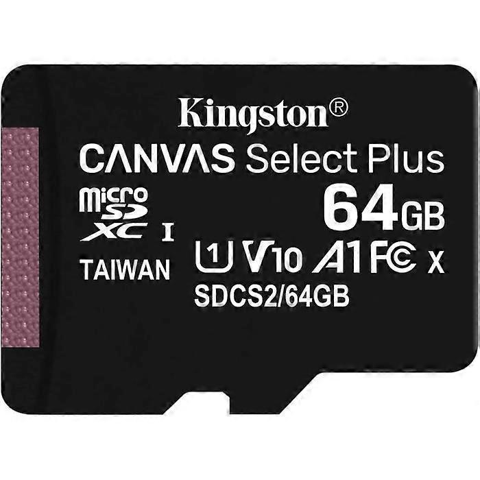 KINGSTON Flash-Speicherkarte - Canvas Select Plus - 64 GB - A1 / Video Klasse V10 / UHS Klasse 1 / Klasse 10 - microSDXC UHS-I