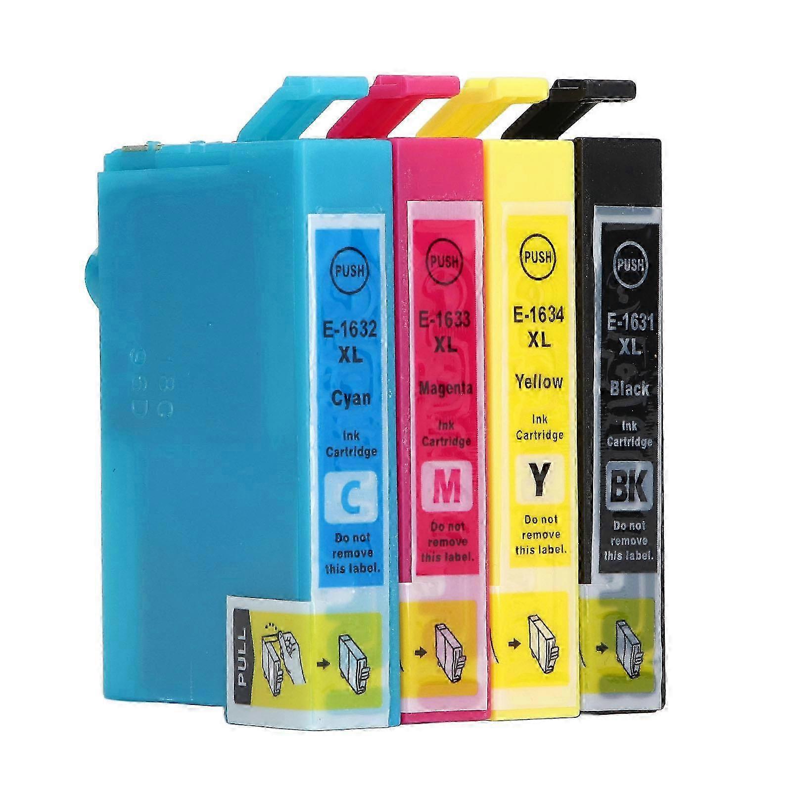 4Pcs Ink Cartridge BK C M Y Smoothly Ink Output Clear Fadeless Print Printer Cartridge with Ink for WorkForce WF 2010W