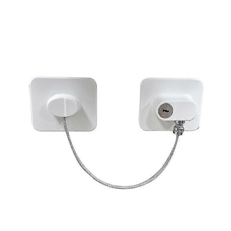 4pcs Safety Window Restrictor Fridge Door Lock with Key Adhesive Freezer Child Safety Safety Window Lock Drawer Oven Washing Machine Cabinet