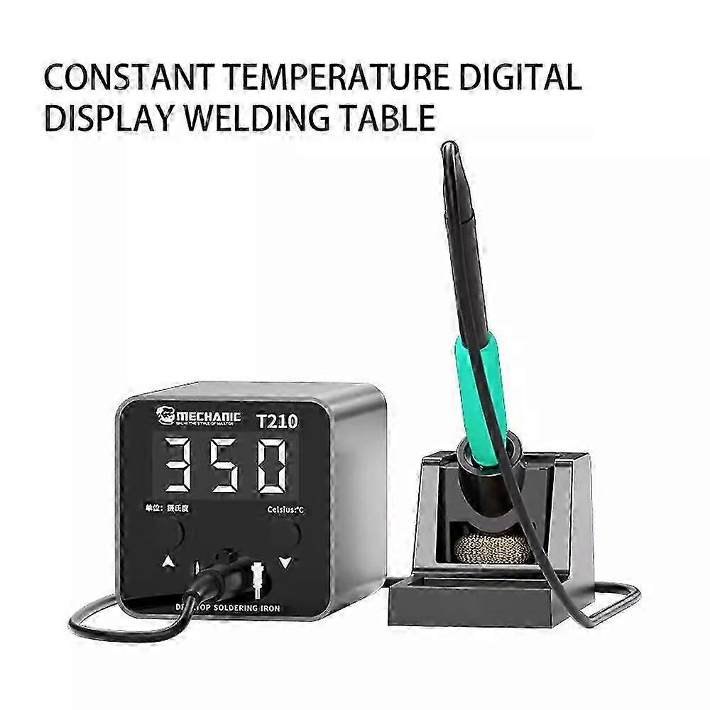 T210 LED Large Display Intelligent Desktop Soldering Iron Heating Core Short Circuit Protection Welding Station