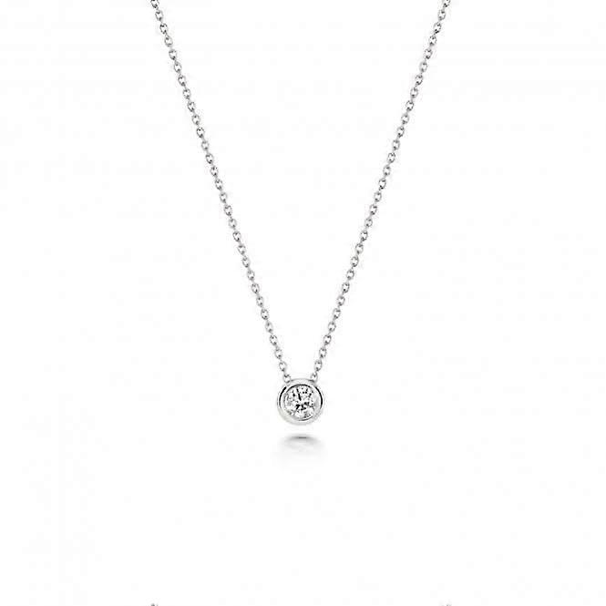 Diamond Jewellery 18ct White Gold Diamond Necklace NDQ133W