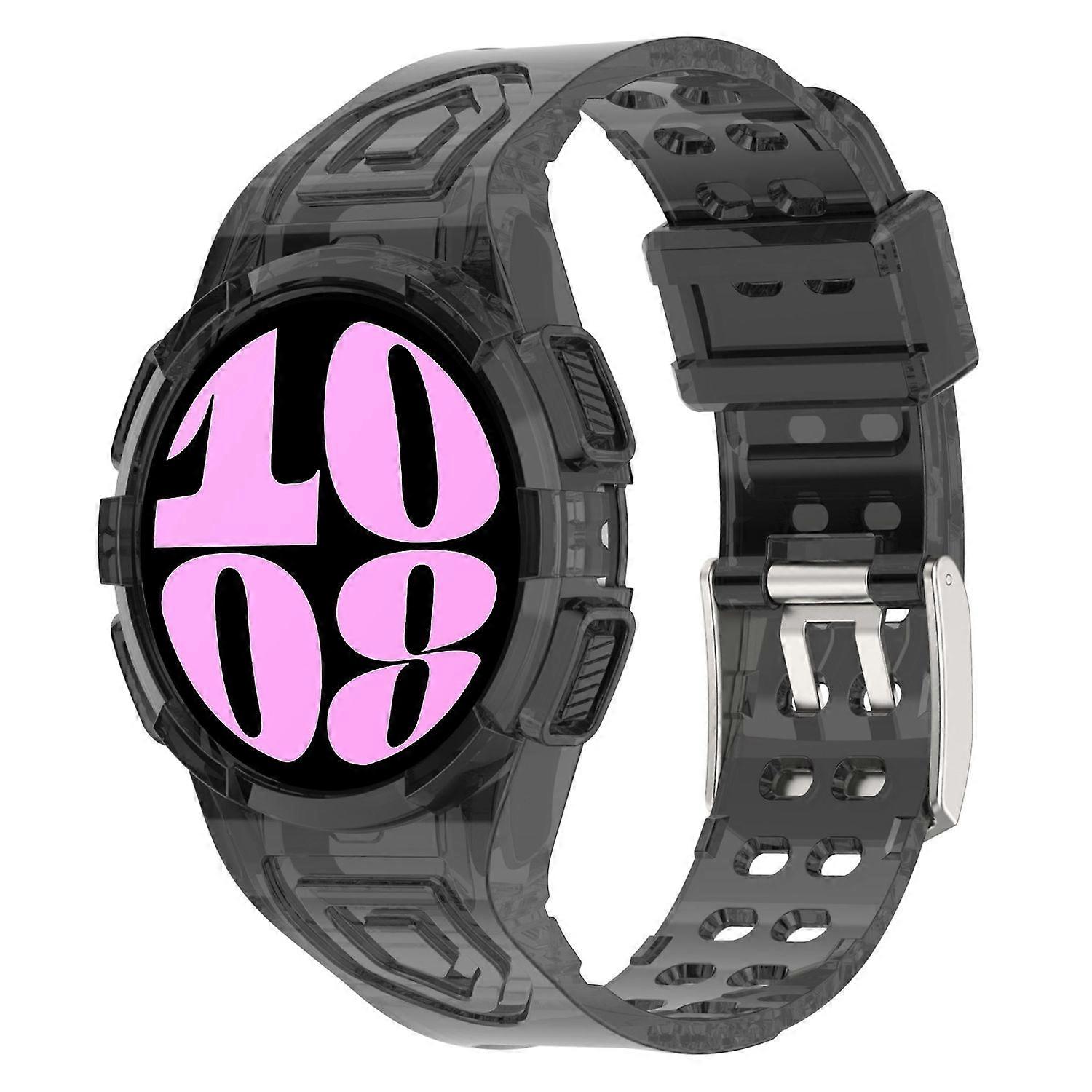 适用于三星 Galaxy Watch 6 40 毫米手链,带保护壳黑色