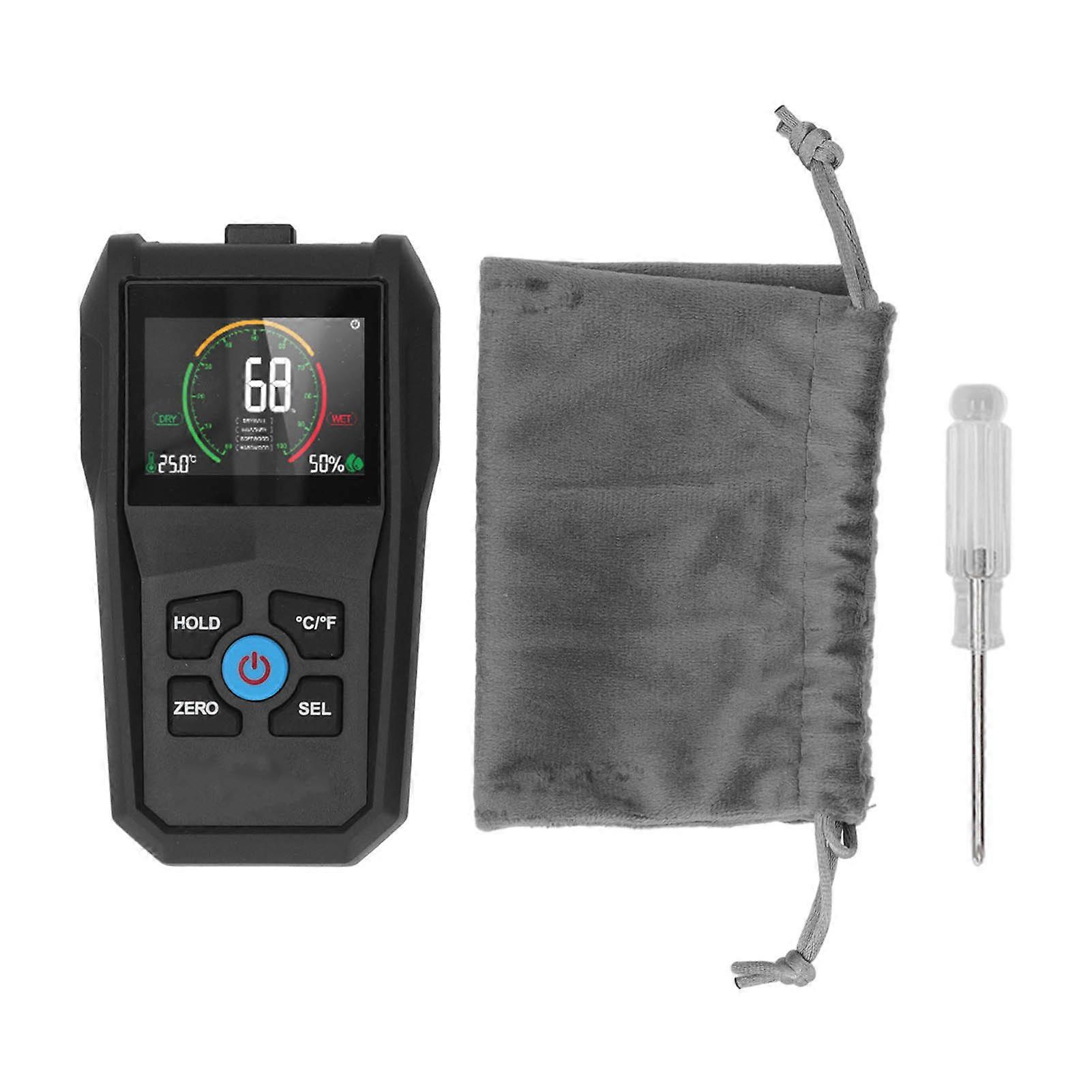 Pinless Moisture Meter LCD Digital Display 4 in 1 Dampness Moisture Sensor Detector for Wood