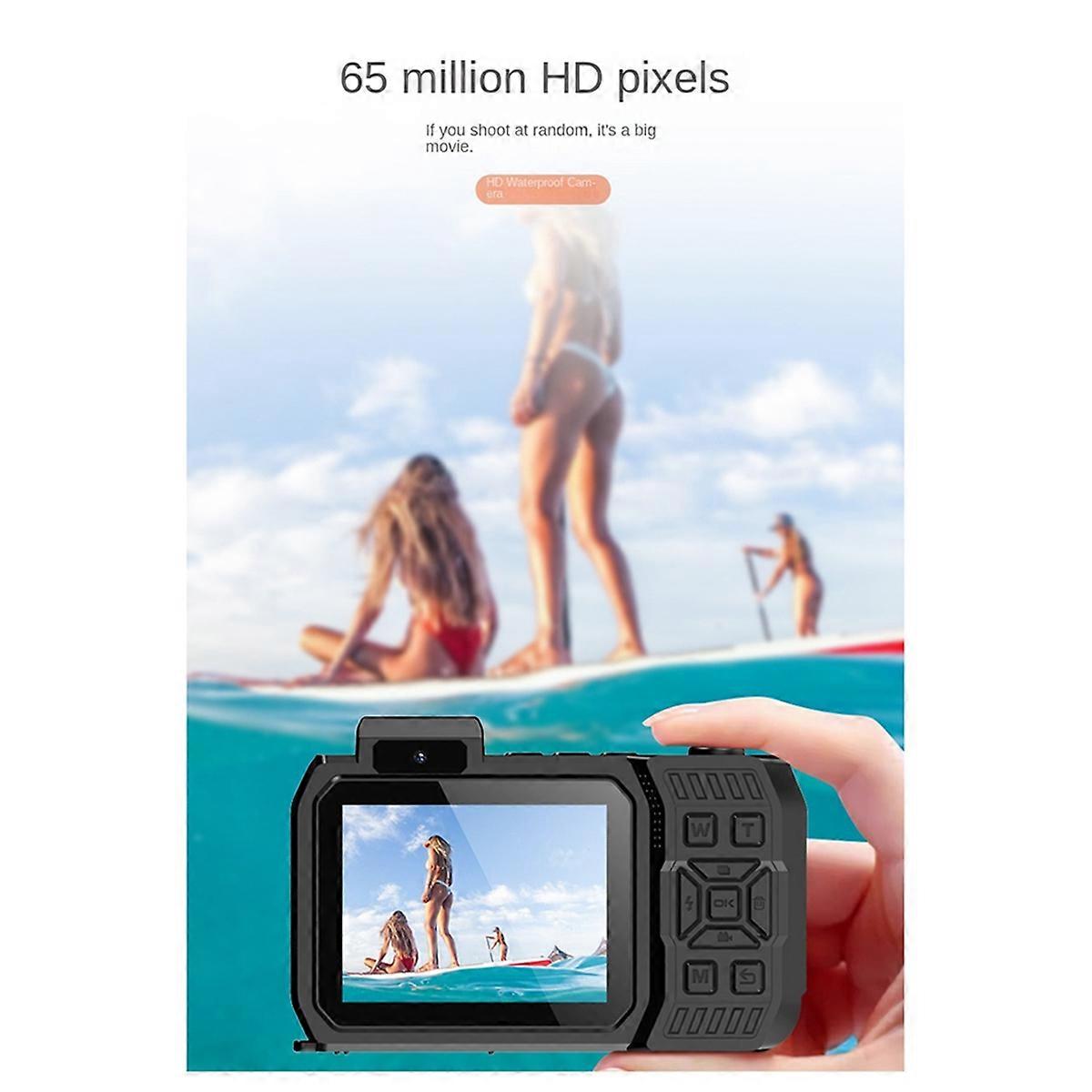 Waterproof Camera D50 Dual Screen Selfie HD IP68 Waterproof,A